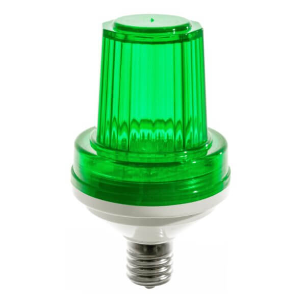 C9 LED Strobe Green Retro Fit Bulb 10 Pack Creative Displays