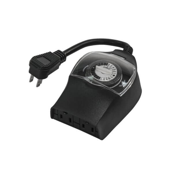 TWO OUTLET MECHANICAL TIMER WITH 48 PINS FOR EXACT TIMING Creative