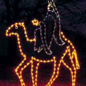 10 FOOT SILHOUETTE WISE MAN with CAMEL (BLUE ROBE)