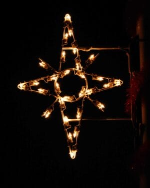 3' Silhouette Star Snowflake Holiday Light Display
