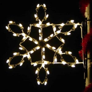 3' Teardrop Snowflake Holiday Light Display