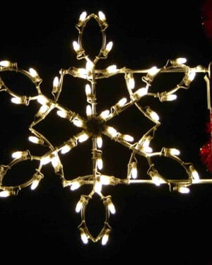 3' Teardrop Snowflake Holiday Light Display