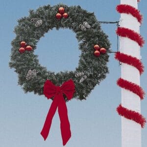 4' Deluxe Garland Wreath Pole Mount Holiday Light Display