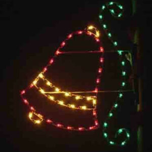4' Silhouette Bell With Enhancer Holiday Light Display