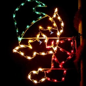 4' Peeker Elf Pole Mount Holiday Light Display