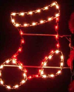4' Silhouette Stocking Holiday Light Display