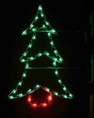 4' Christmas Tree Pole Mount Holiday Light Display