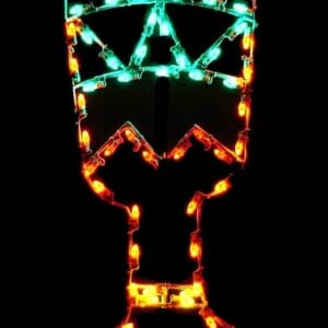 4' Wine Goblet Holiday Light Display