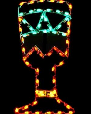 4' Wine Goblet Holiday Light Display