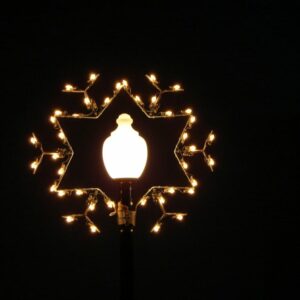 4.5' Starburst Snowflake Lamppost Holiday Light Display
