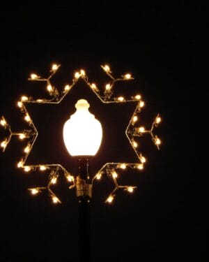 4.5' Starburst Snowflake Lamppost Holiday Light Display