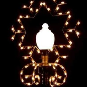 4.5' Snowflake With Scroll Lamppost Holiday Light Display