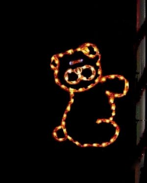 4.5' Bear Pole Mount Holiday Light Display