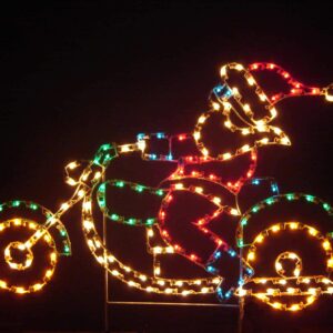SANTA RIDING MOTORCYCLE