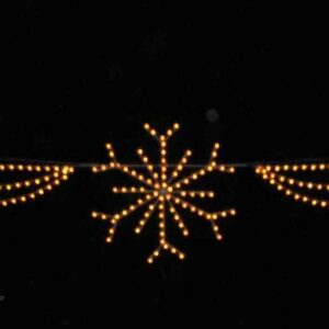40' Snowflake Skyline Holiday Light Display
