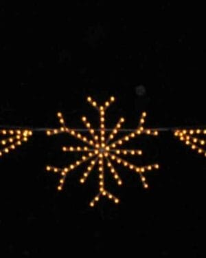 40' Snowflake Skyline Holiday Light Display