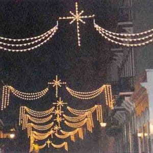 40' Starburst Swag Skyline Holiday Light Display