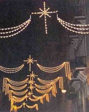 40' Starburst Swag Skyline Holiday Light Display