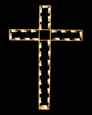 4' Cross Holiday Light Display