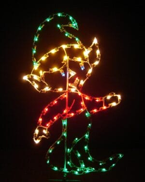 5' Elf Running Holiday Light Display