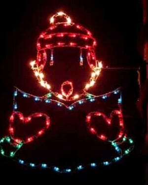 5' Boy Caroler With Book Pole Mount Holiday Light Display