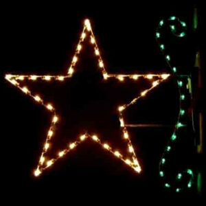 5' Silhouette Star With Enhancer Holiday Light Display