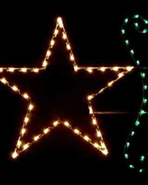 5' Silhouette Star With Enhancer Holiday Light Display