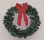 5′ Traditional Garland Wreath with Red Bow