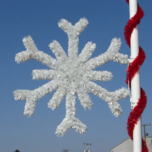5' Silhouette Garland Snowflake Holiday Light Display