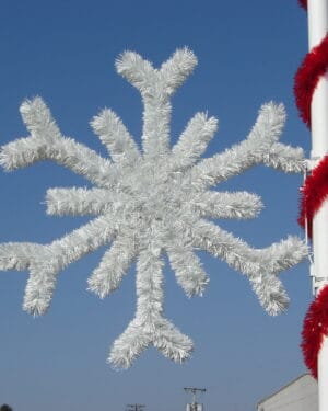 5' Silhouette Garland Snowflake Holiday Light Display