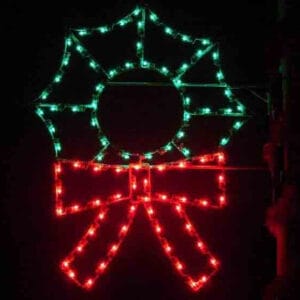5' Silhouette Abstract Wreath Holiday Light Display