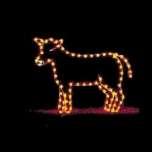 5' Cow Holiday Light Display
