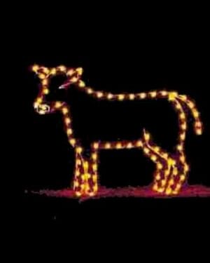 5' Cow Holiday Light Display