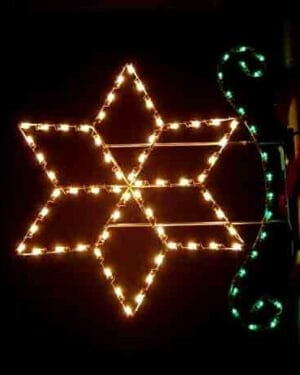 5' Silhouette Snowflake With Enhancer Holiday Light Display