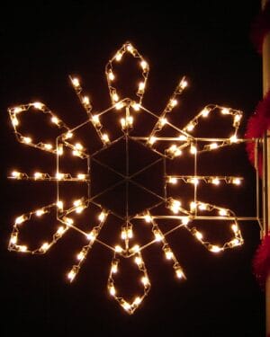 6' Flower Snowflake Pole Mount Holiday Light Display