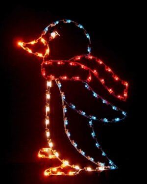5' Penguin Holiday Light Display
