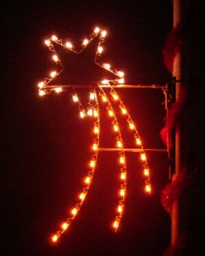 5' Silhouette Shooting Star Holiday Light Display
