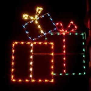 5' Silhouette Triple Packages Holiday Light Display