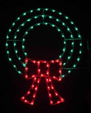 5' Silhouette Wreath Holiday Light Display