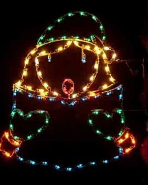 5' Girl Caroler With Book Pole Mount Holiday Light Display