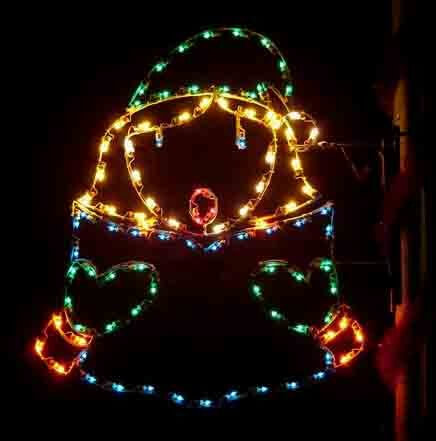 5' Girl Caroler With Book Pole Mount Holiday Light Display