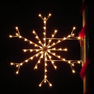 5' Silhouette Standard Snowflake Holiday Light Display