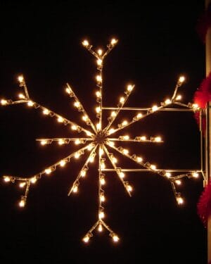 5' Silhouette Standard Snowflake Holiday Light Display