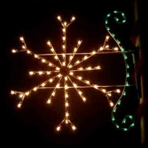 5' Silhouette Standard Snowflake With Enhancer Holiday Light Display