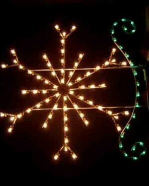 5' Silhouette Standard Snowflake With Enhancer Holiday Light Display