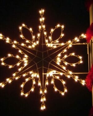 5' Teardrop Snowflake Holiday Light Display