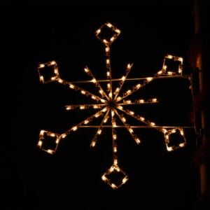 5' Silhouette Winter Snowflake Holiday Light Display