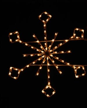 5' Silhouette Winter Snowflake Holiday Light Display