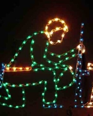 5 FOOT SILHOUETTE KNEELING SOLDIER