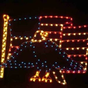 5 X 6 FOOT SILHOUETTE EAGLE with FLAG